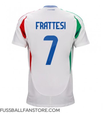 Italien Davide Frattesi #7 Replik Auswärtstrikot EM 2024 Kurzarm